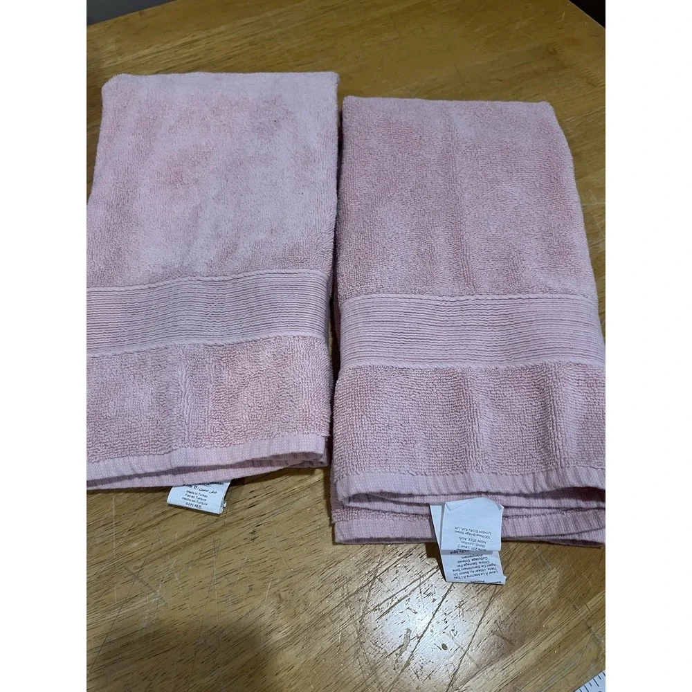 Pottery Barn Teen PB Light Pink Classic Bath Towel & 2‎ Hand Towels 100% Cotton